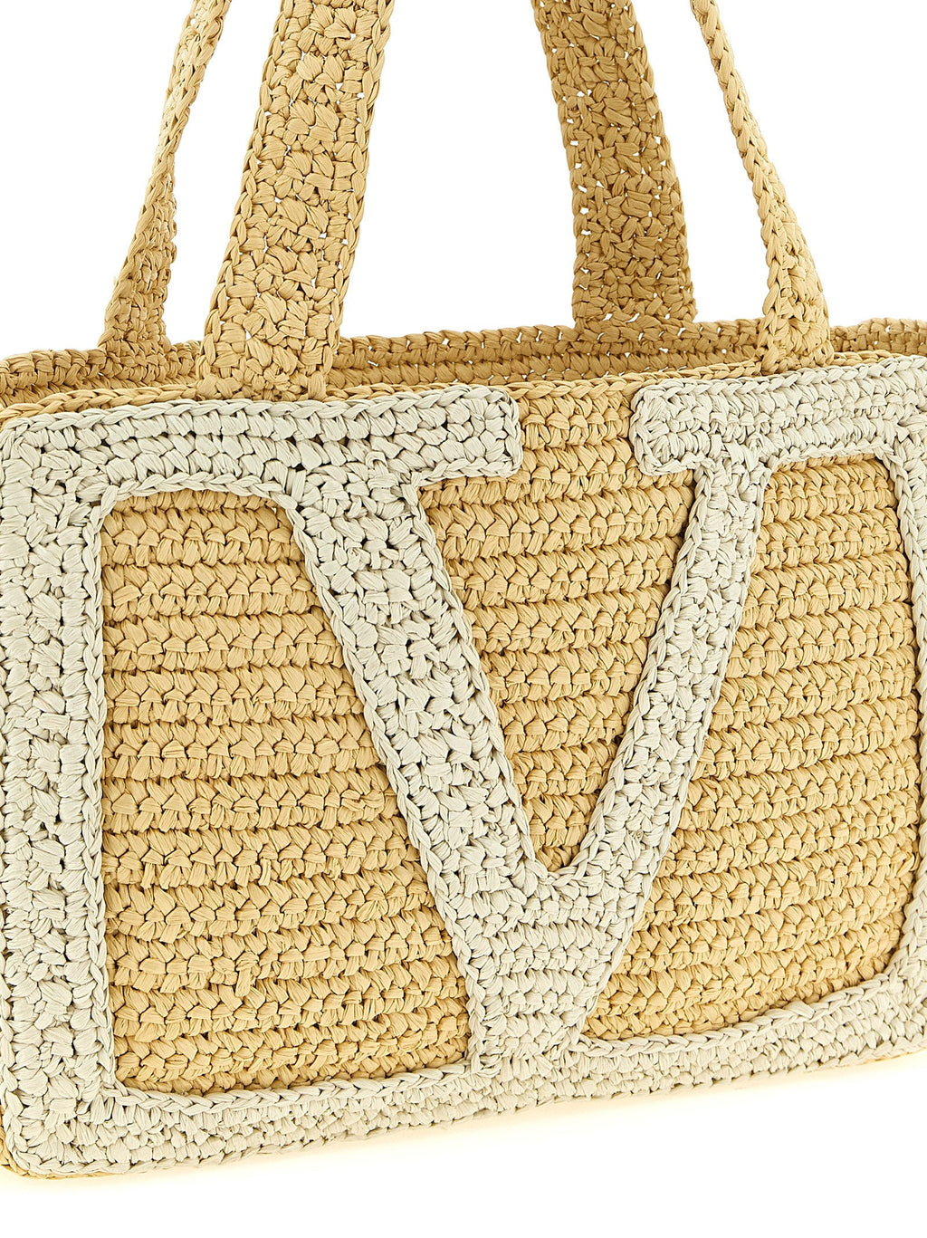 Valentino Garavani White Viscose Tote Bag Valentino Garavani
