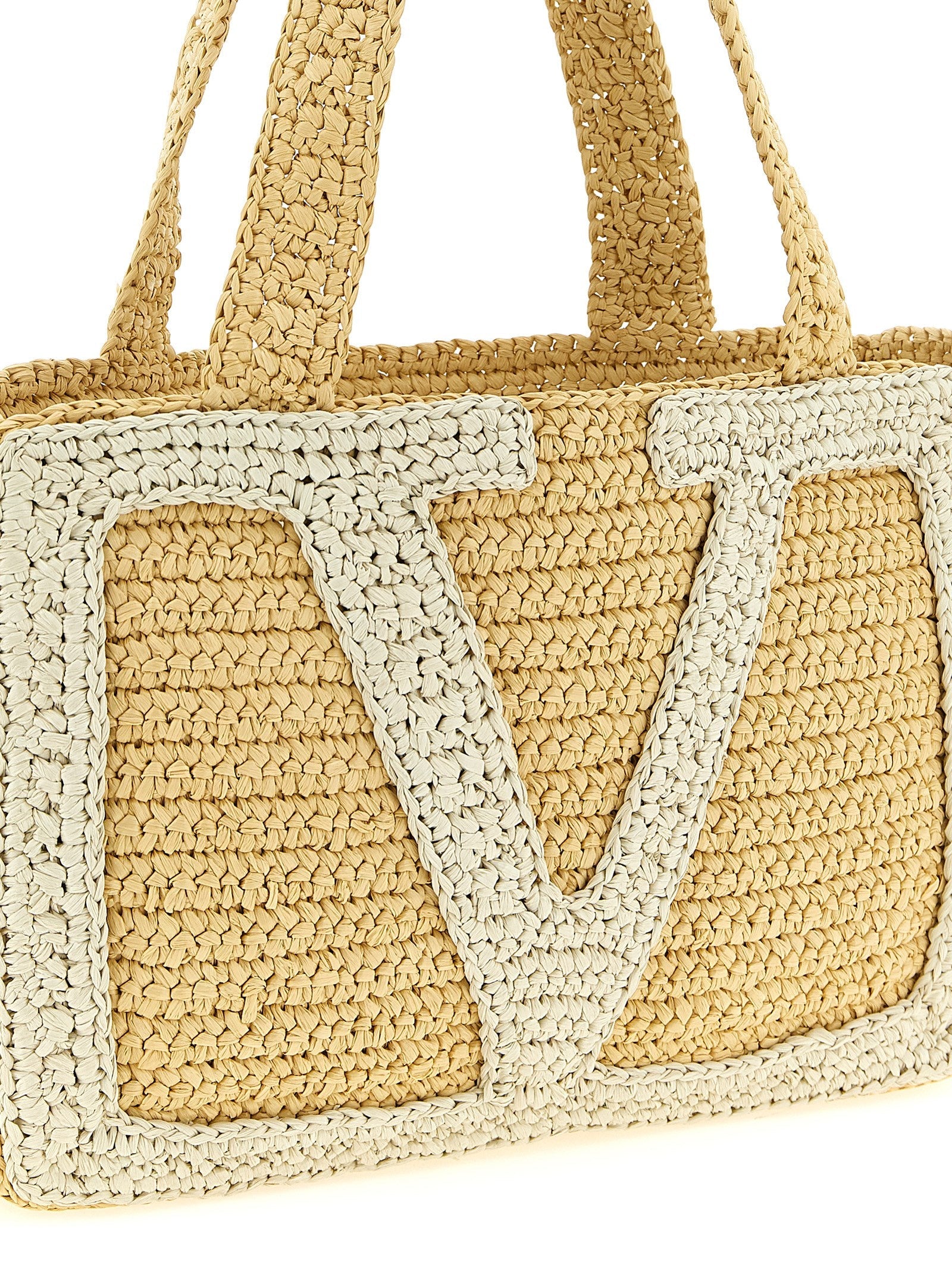 Valentino Garavani White Viscose Tote Bag Valentino Garavani