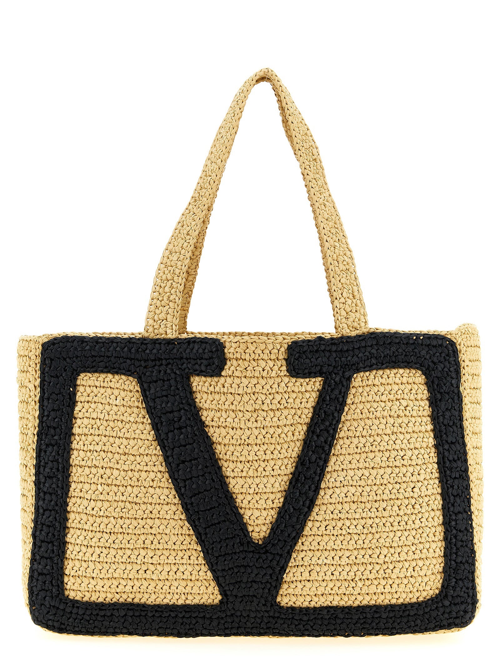 Valentino Garavani Black Viscose Tote Bag Valentino Garavani