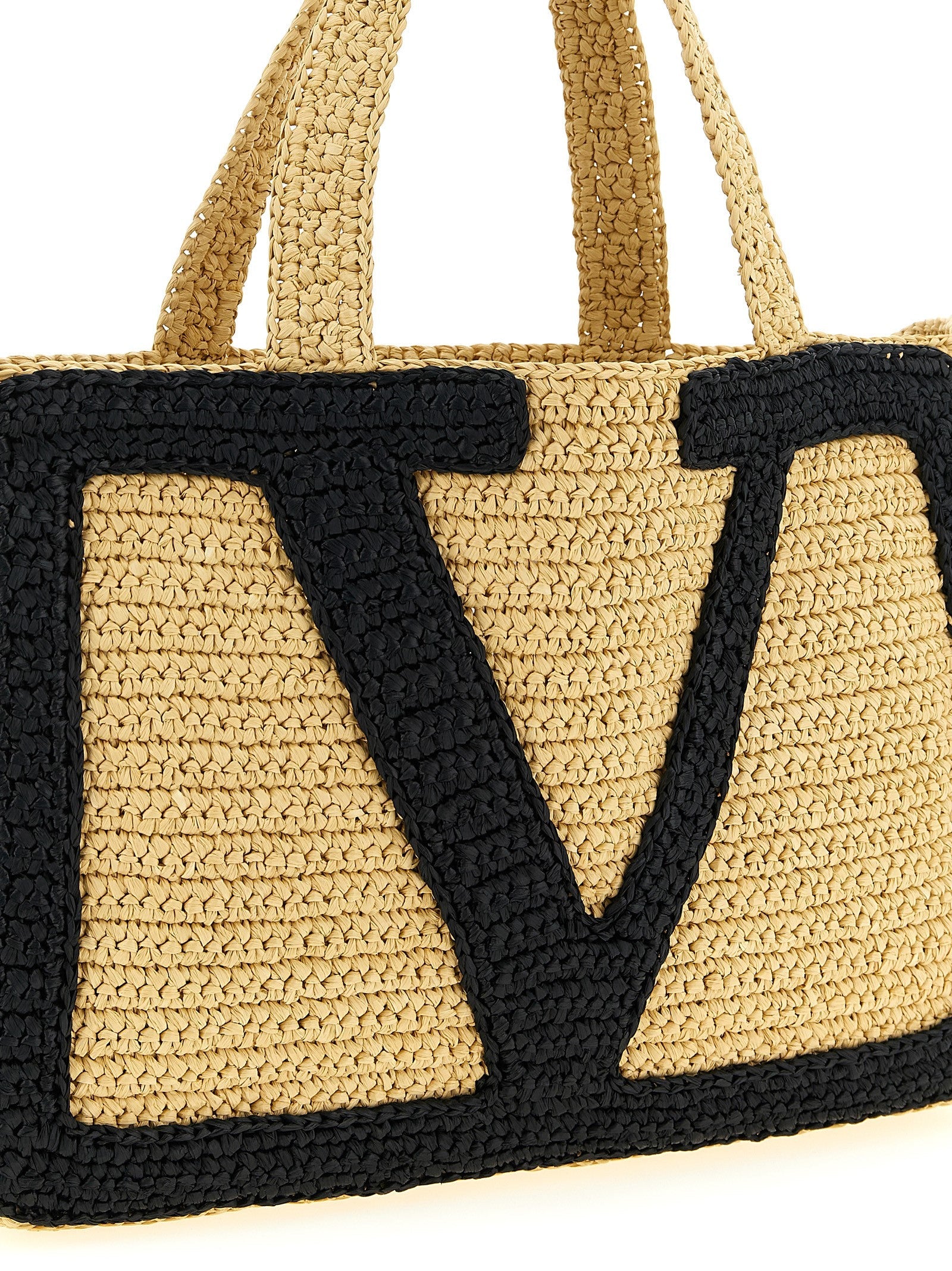 Valentino Garavani Black Viscose Tote Bag Valentino Garavani