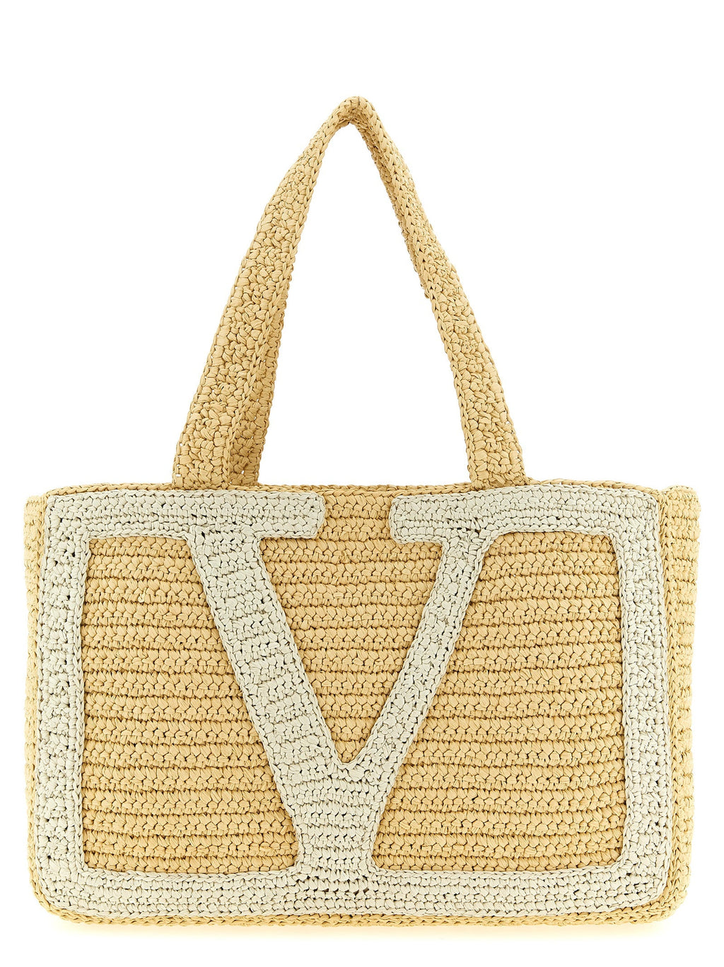 Valentino Garavani White Viscose Tote Bag Valentino Garavani