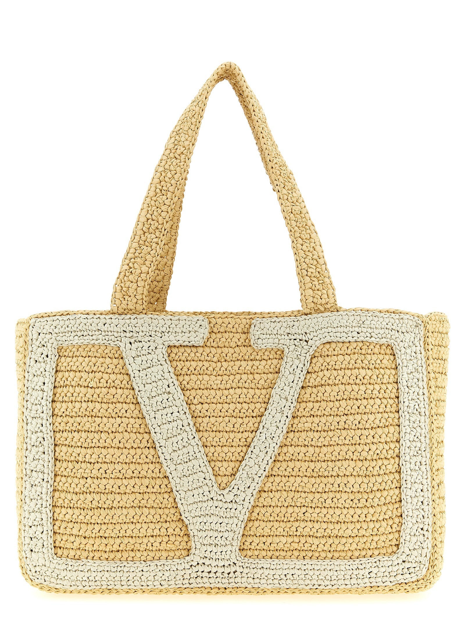 Valentino Garavani White Viscose Tote Bag Valentino Garavani
