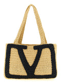 Valentino Garavani Beige Viscose Tote Bag Valentino Garavani