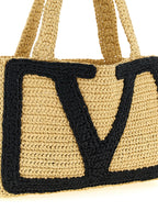 Valentino Garavani Beige Viscose Tote Bag Valentino Garavani