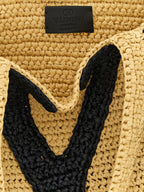 Valentino Garavani Beige Viscose Tote Bag Valentino Garavani