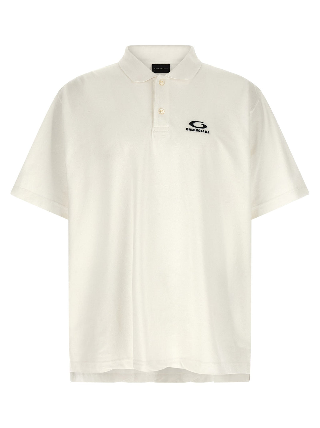 Balenciaga White Cotton Polo Shirt Balenciaga