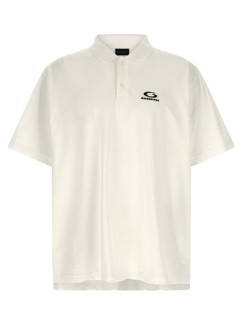 Balenciaga White Cotton Polo Shirt Balenciaga