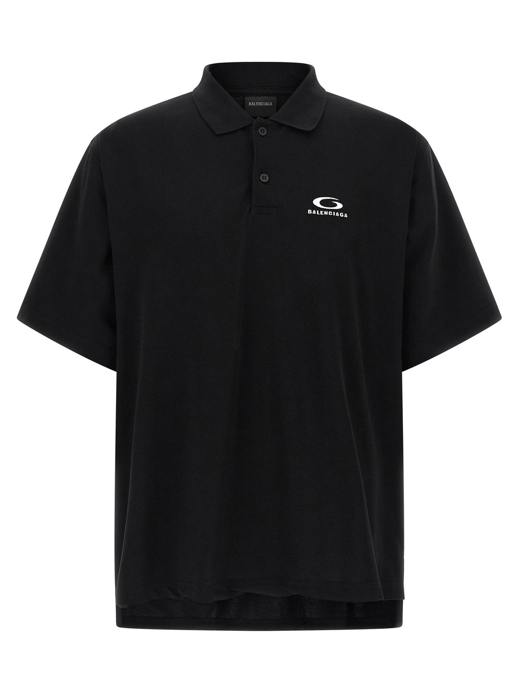 Balenciaga Black Cotton Polo Shirt Balenciaga