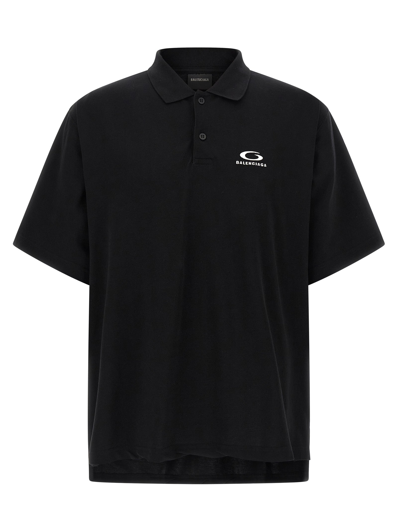 Balenciaga Black Cotton Polo Shirt Balenciaga