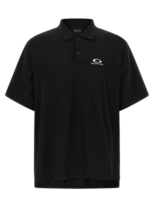 Balenciaga Black Cotton Polo Shirt Balenciaga