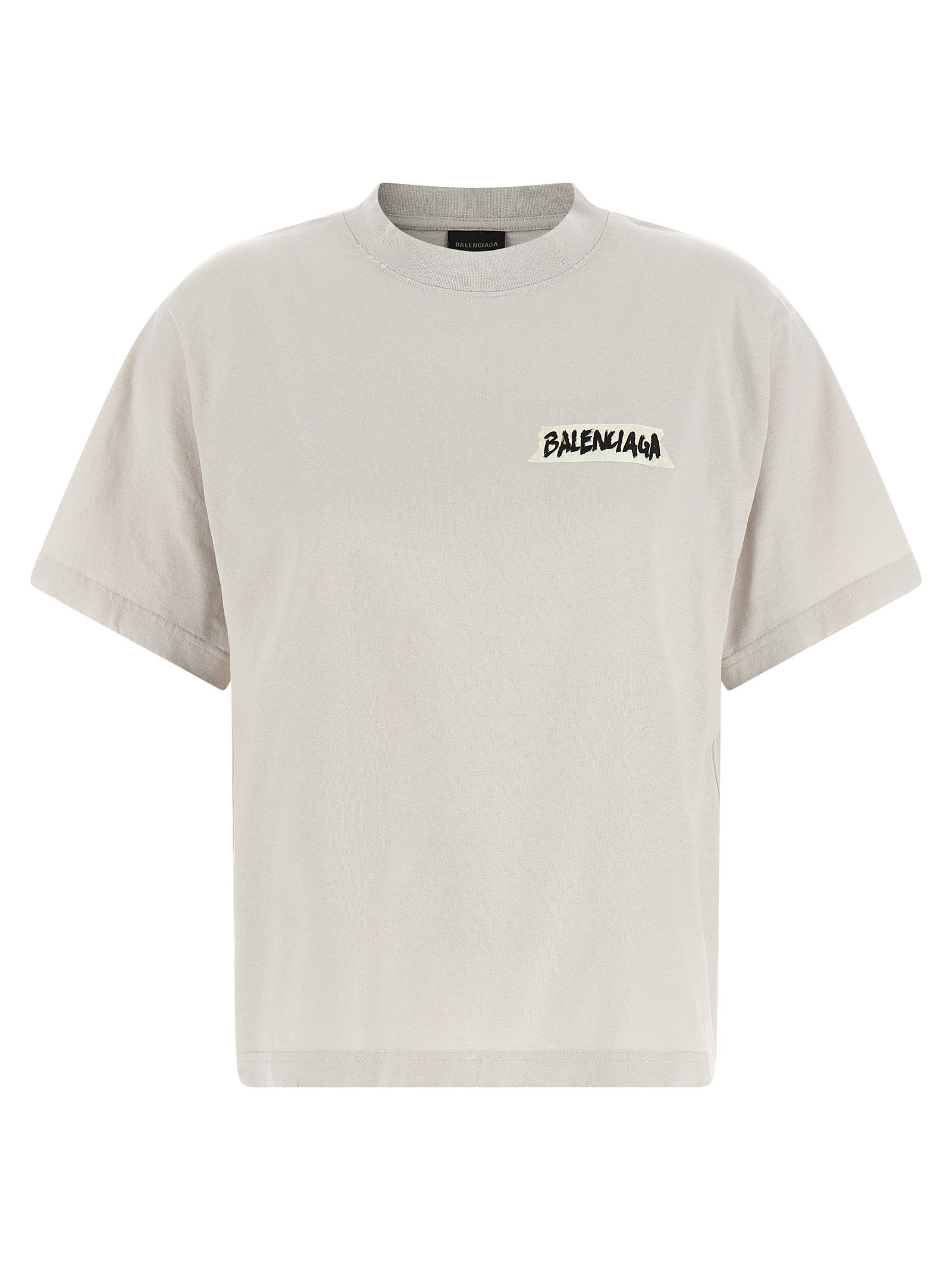 Balenciaga Gray Cotton T-Shirt Balenciaga