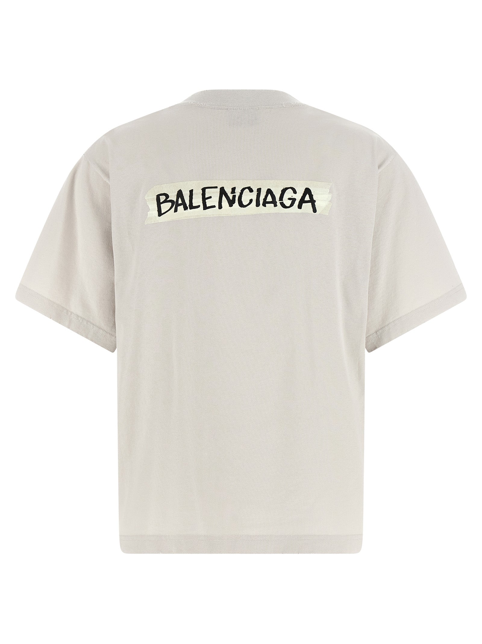 Balenciaga Gray Cotton T-Shirt Balenciaga