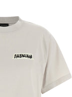 Balenciaga Gray Cotton T-Shirt Balenciaga