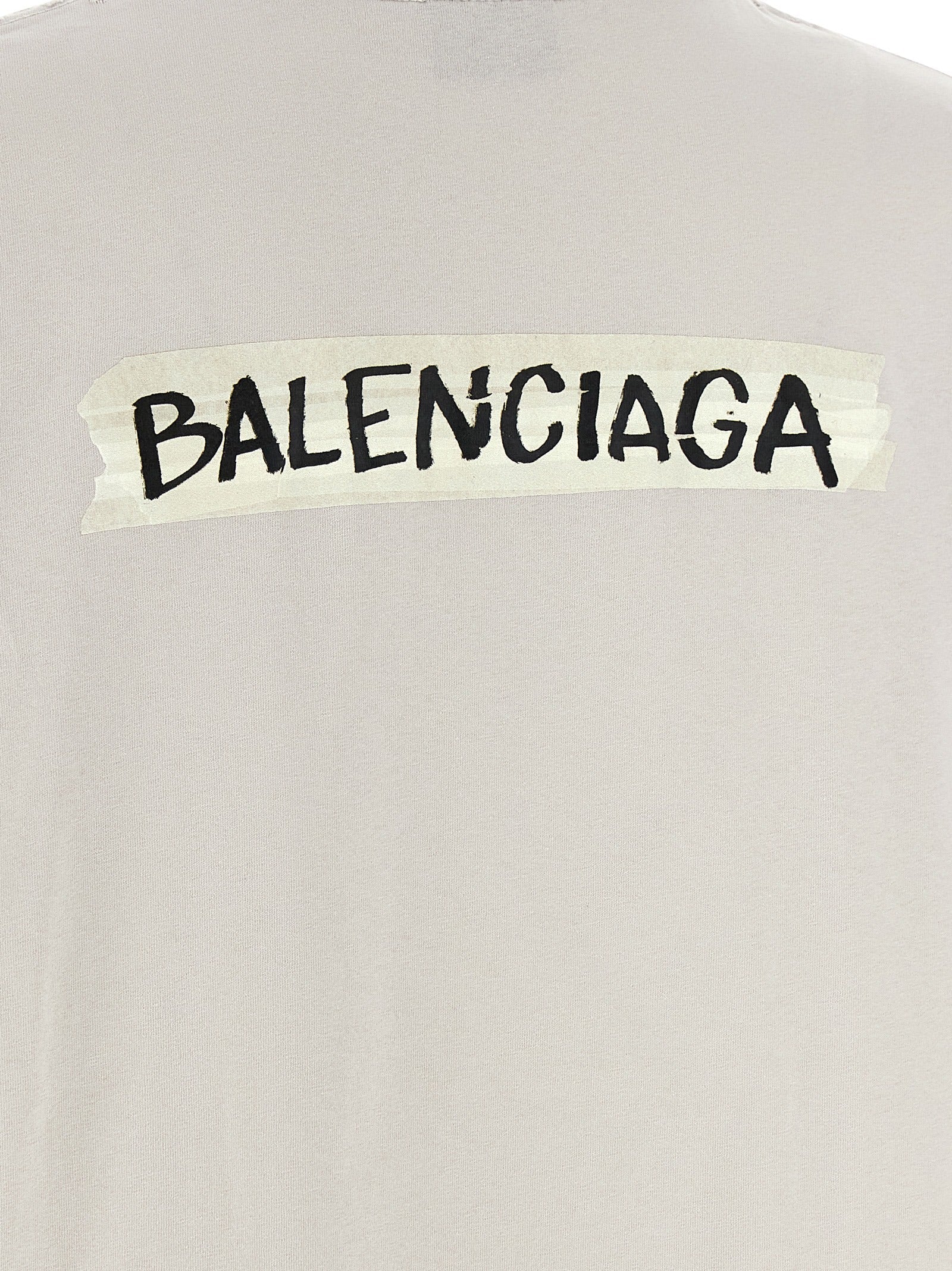 Balenciaga Gray Cotton T-Shirt Balenciaga
