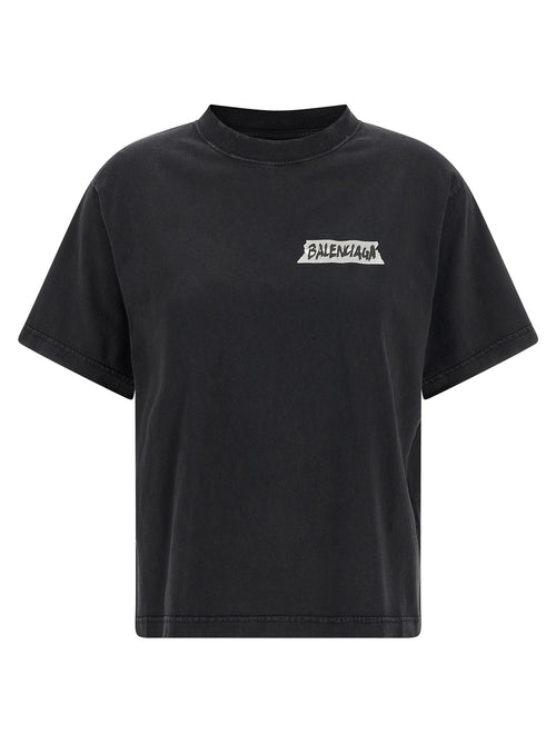 Balenciaga Black Cotton T-Shirt Balenciaga