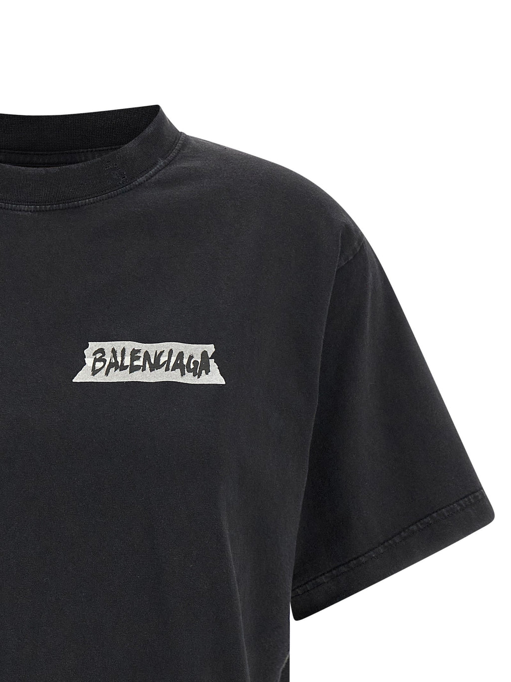 Balenciaga Black Cotton T-Shirt Balenciaga