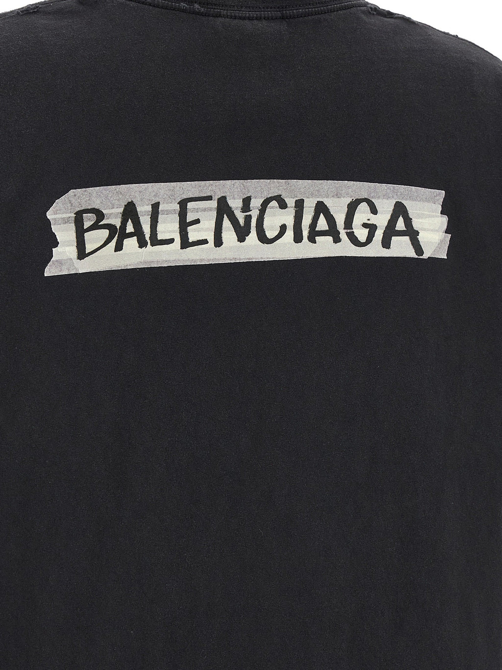 Balenciaga Black Cotton T-Shirt Balenciaga