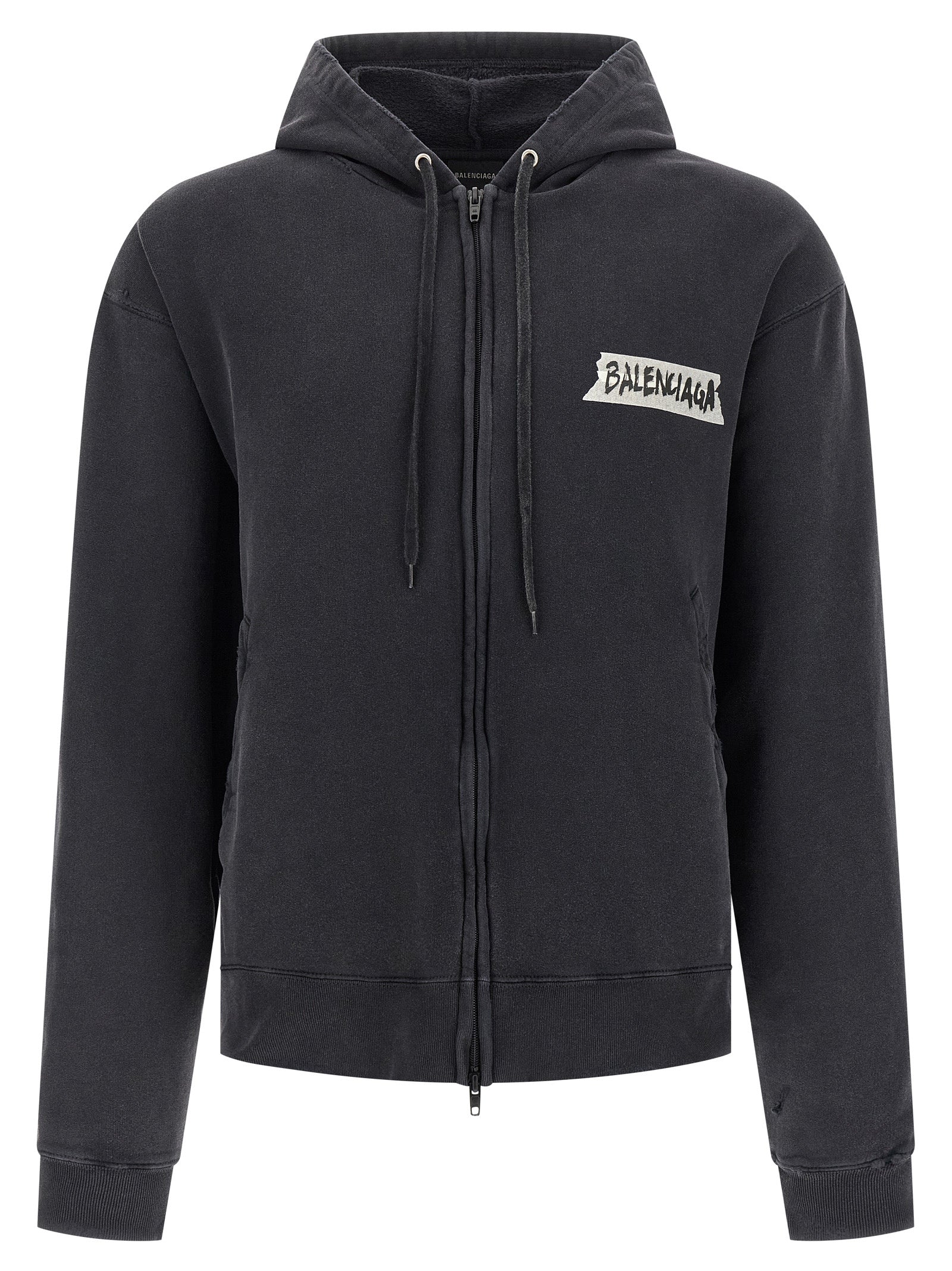 Balenciaga Black Cotton Sweatshirt Balenciaga