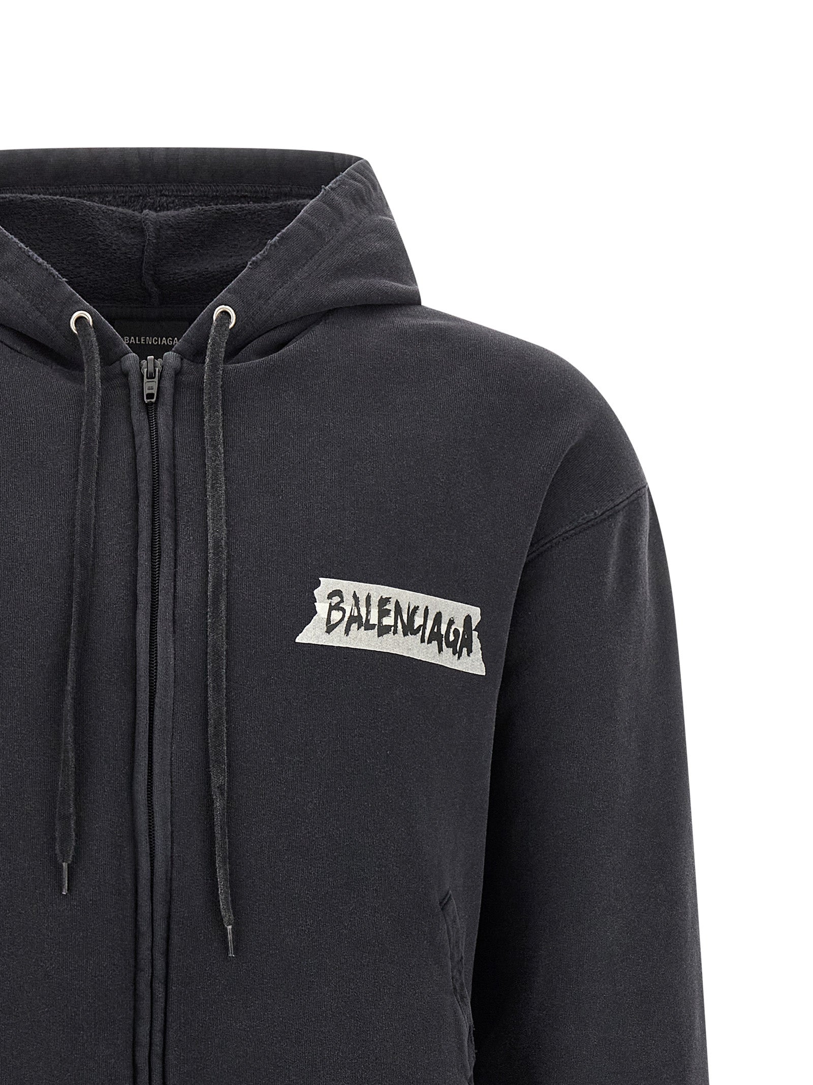 Balenciaga Black Cotton Sweatshirt Balenciaga