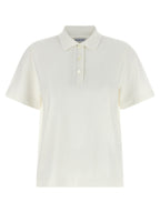 Burberry White Cotton Polo Shirt Burberry