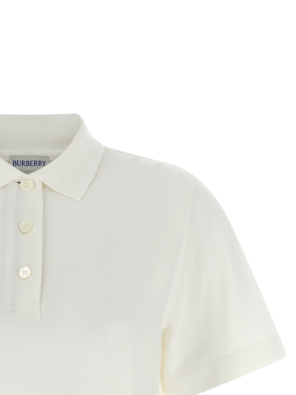 Burberry White Cotton Polo Shirt Burberry