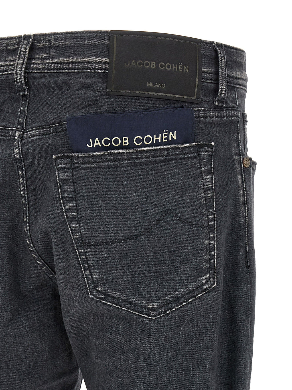 Jacob Cohen Gray Cotton Straight-Leg Jeans Jacob Cohen