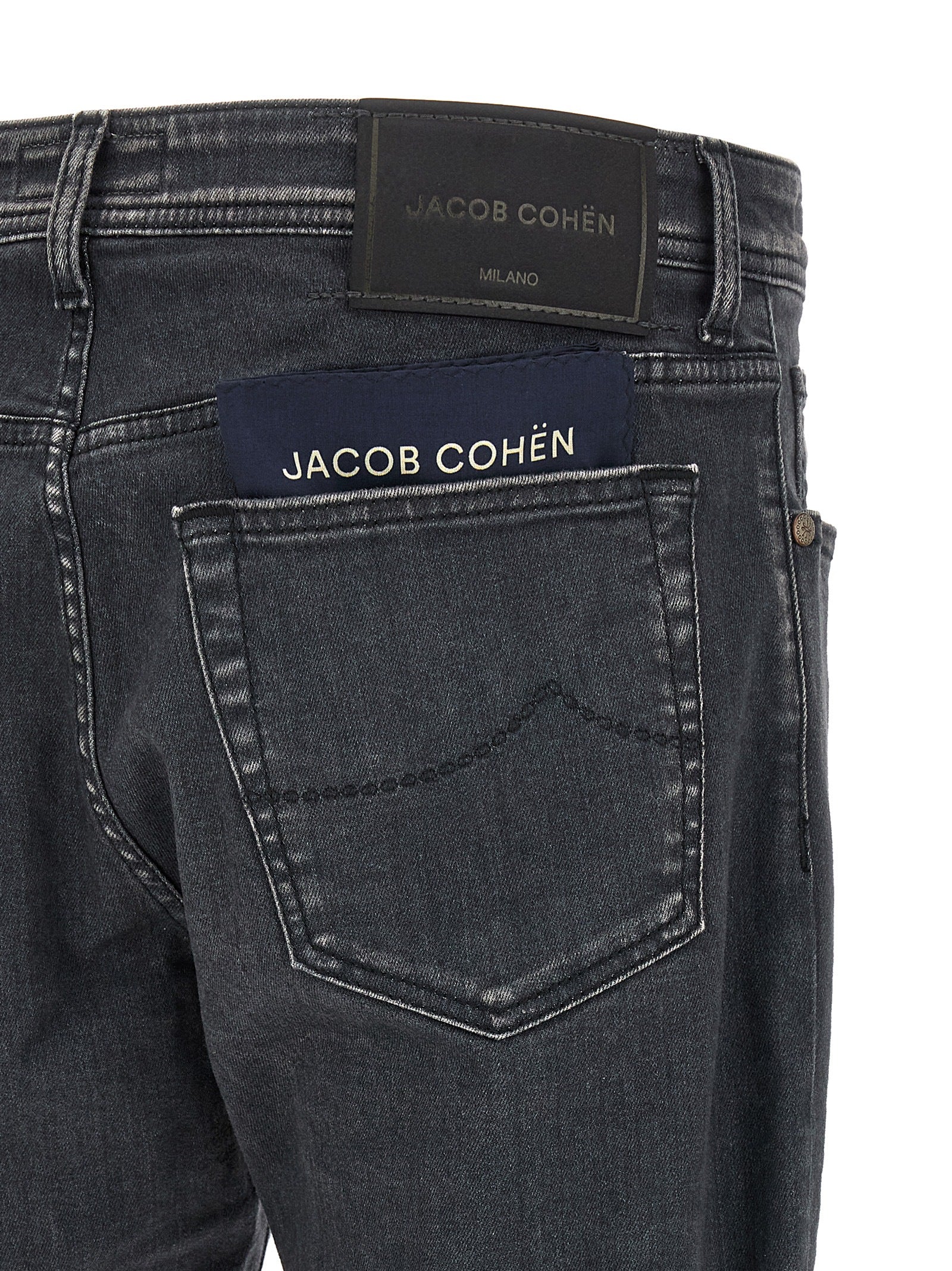 Jacob Cohen Gray Cotton Straight-Leg Jeans Jacob Cohen