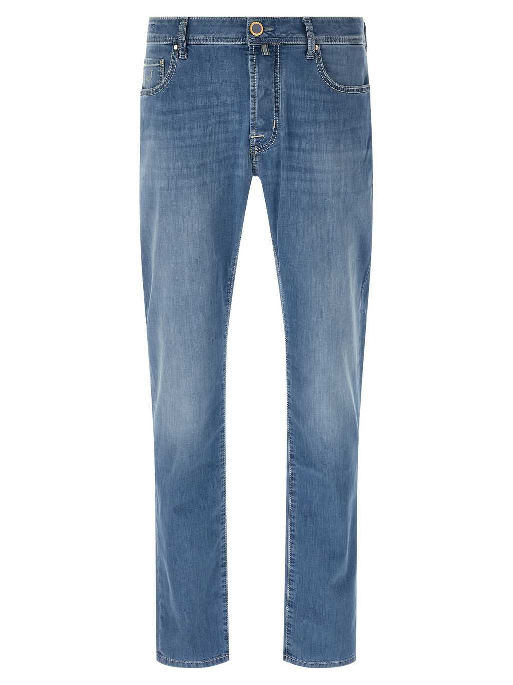 Jacob Cohen Blue Cotton Straight-Leg Jeans Jacob Cohen