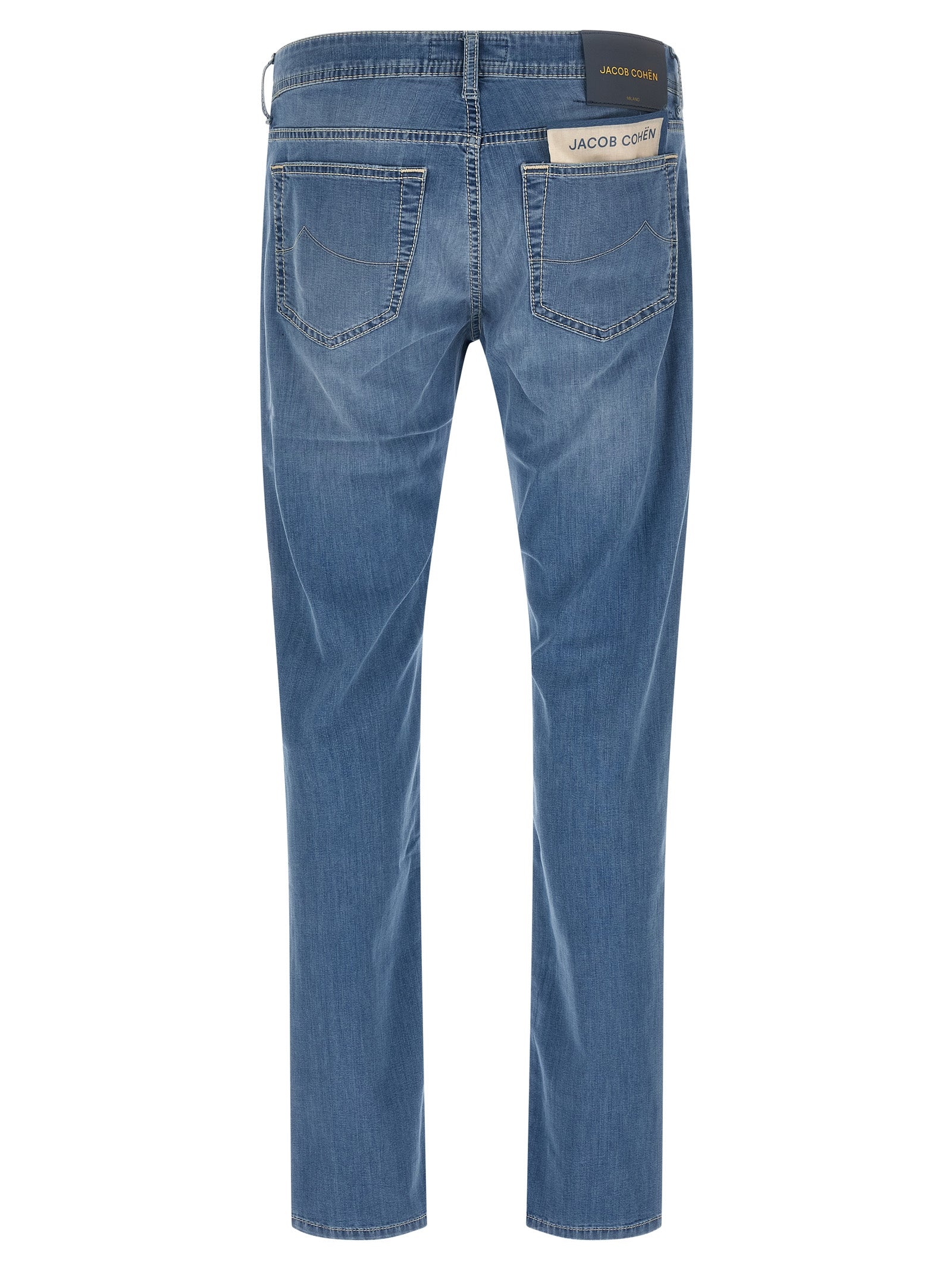 Jacob Cohen Blue Cotton Straight-Leg Jeans Jacob Cohen
