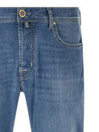 Jacob Cohen Blue Cotton Straight-Leg Jeans Jacob Cohen