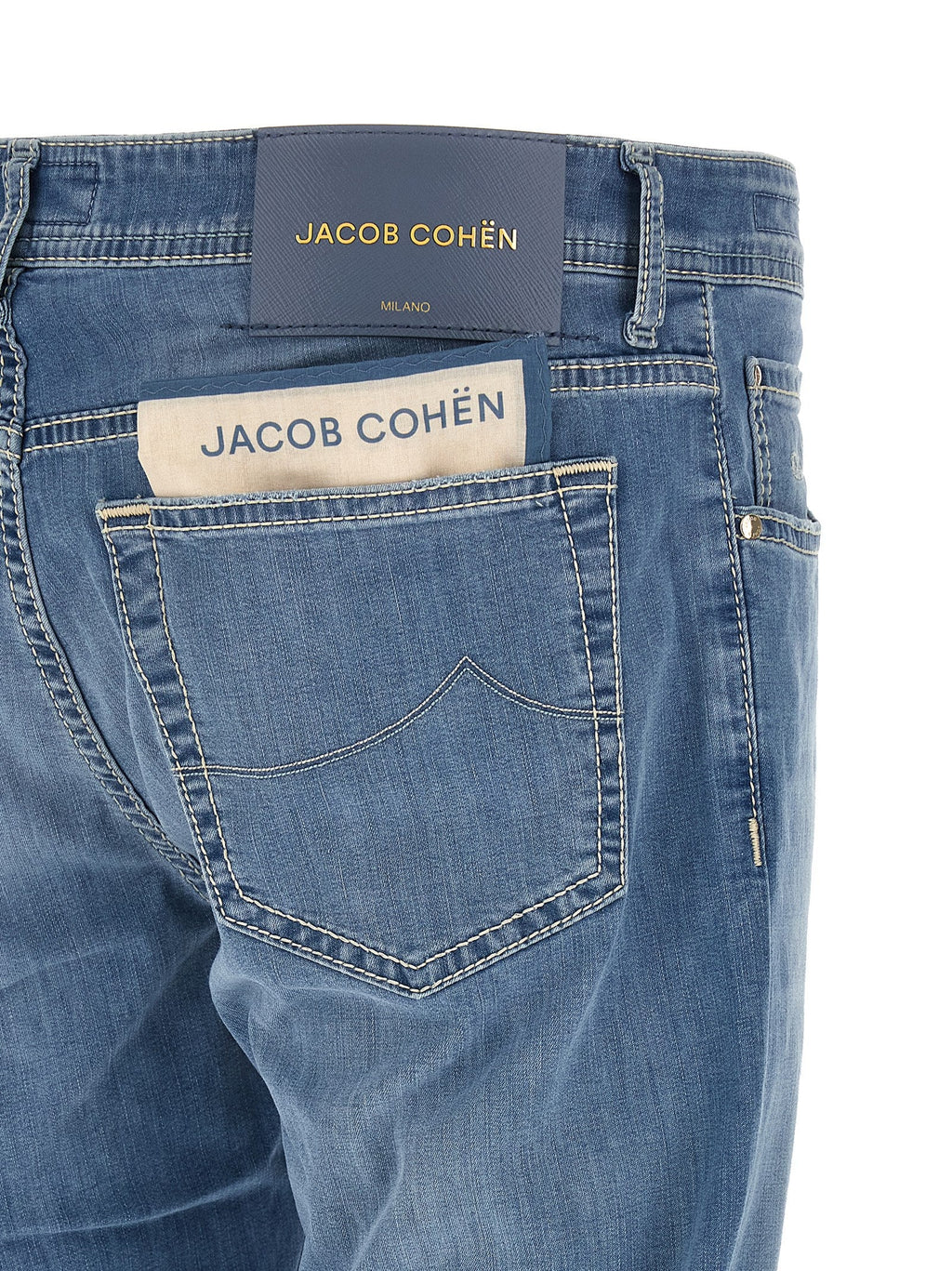 Jacob Cohen Blue Cotton Straight-Leg Jeans Jacob Cohen