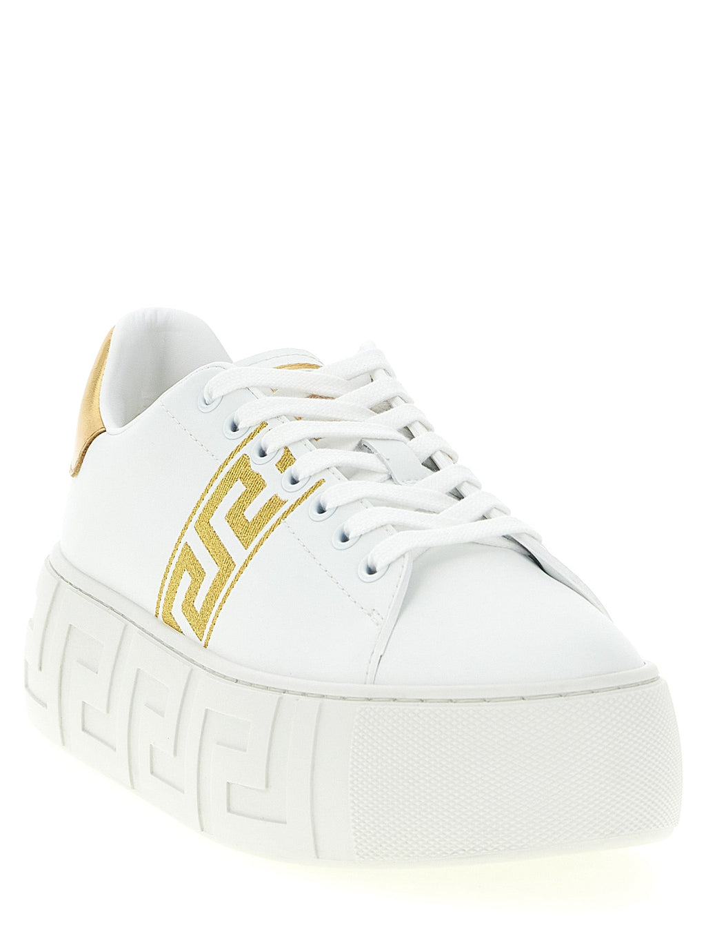 Versace Gold Nylon Platform Sneakers Versace