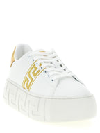 Versace Gold Nylon Platform Sneakers Versace
