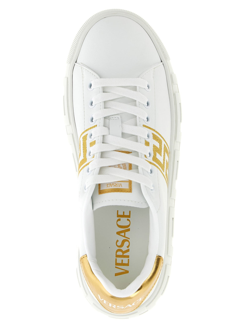 Versace Gold Nylon Platform Sneakers Versace