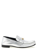 Versace Silver Lamb Leather Slip-On Loafers Versace