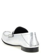 Versace Silver Lamb Leather Slip-On Loafers Versace