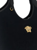 Versace Black Cotton Tote Bag Versace