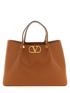 Valentino Garavani Brown Calfskin Tote Bag Valentino Garavani
