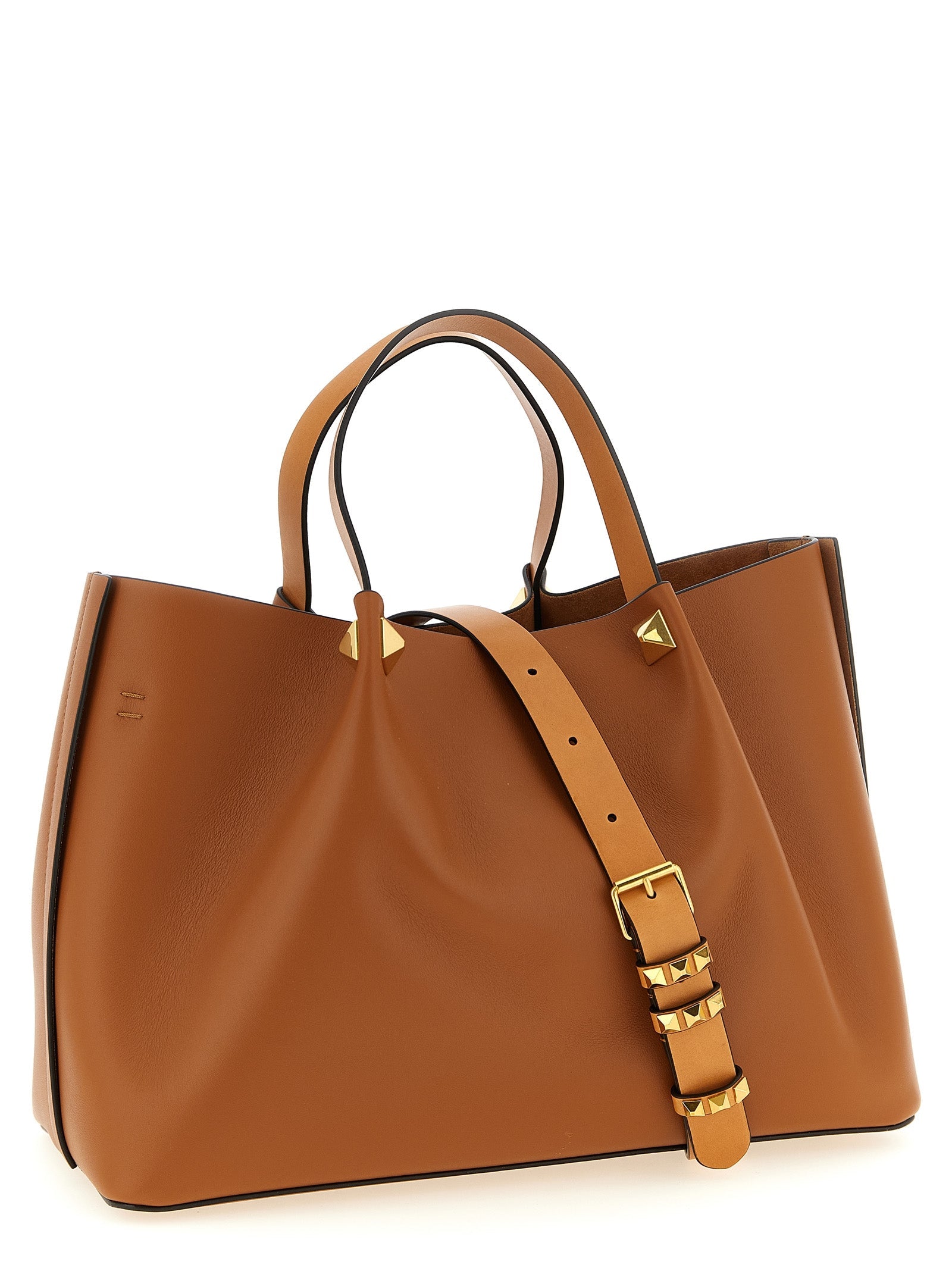 Valentino Garavani Brown Calfskin Tote Bag Valentino Garavani