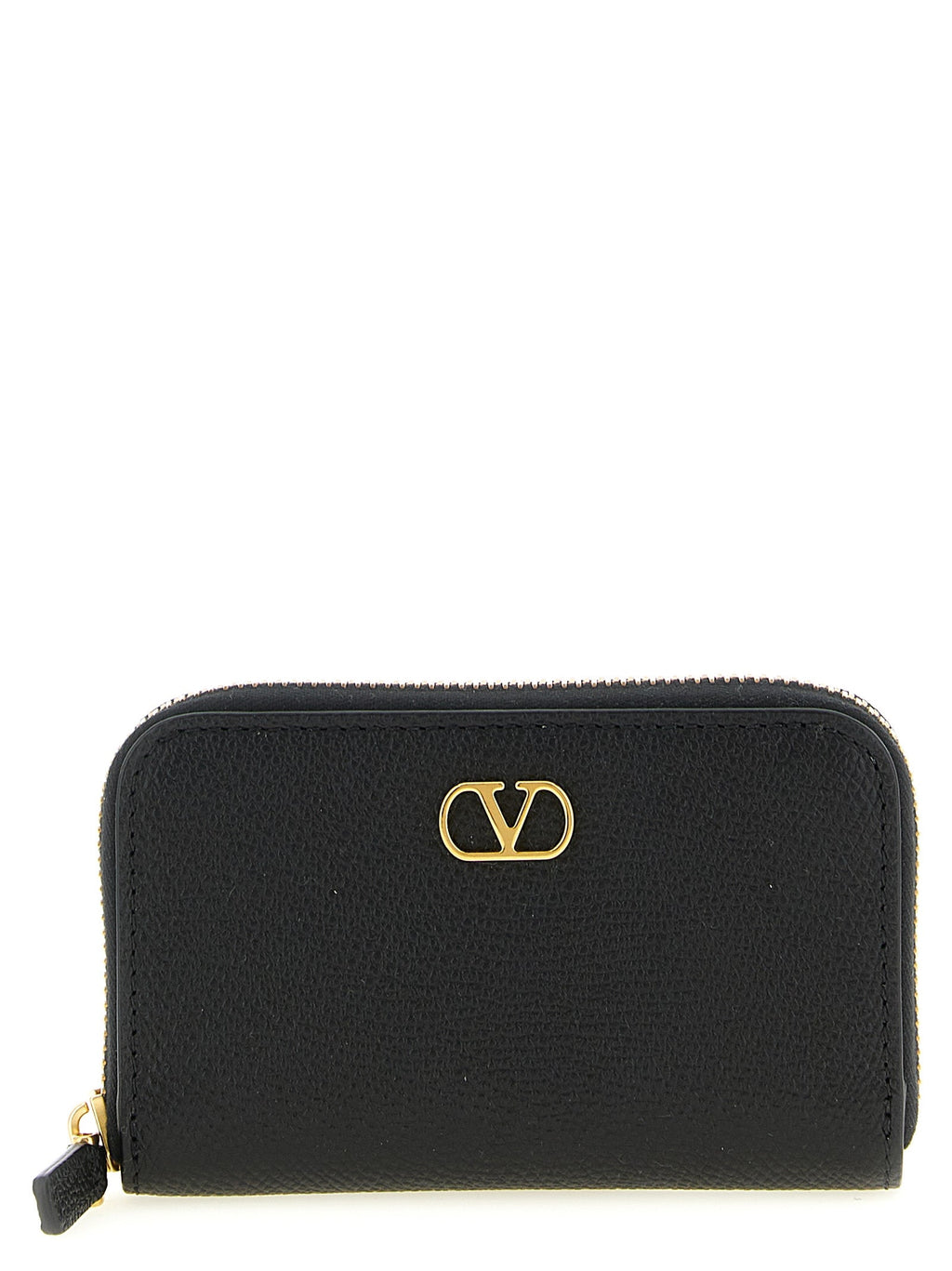 Valentino Garavani Black Calfskin Cardholder Valentino Garavani