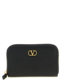 Valentino Garavani Black Calfskin Cardholder Valentino Garavani