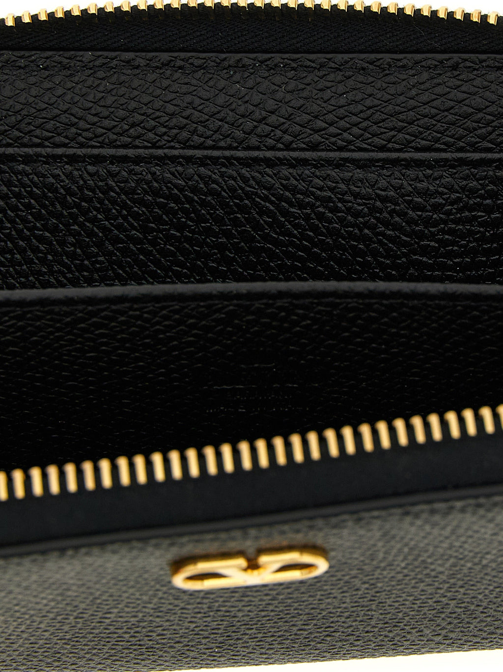 Valentino Garavani Black Calfskin Cardholder Valentino Garavani