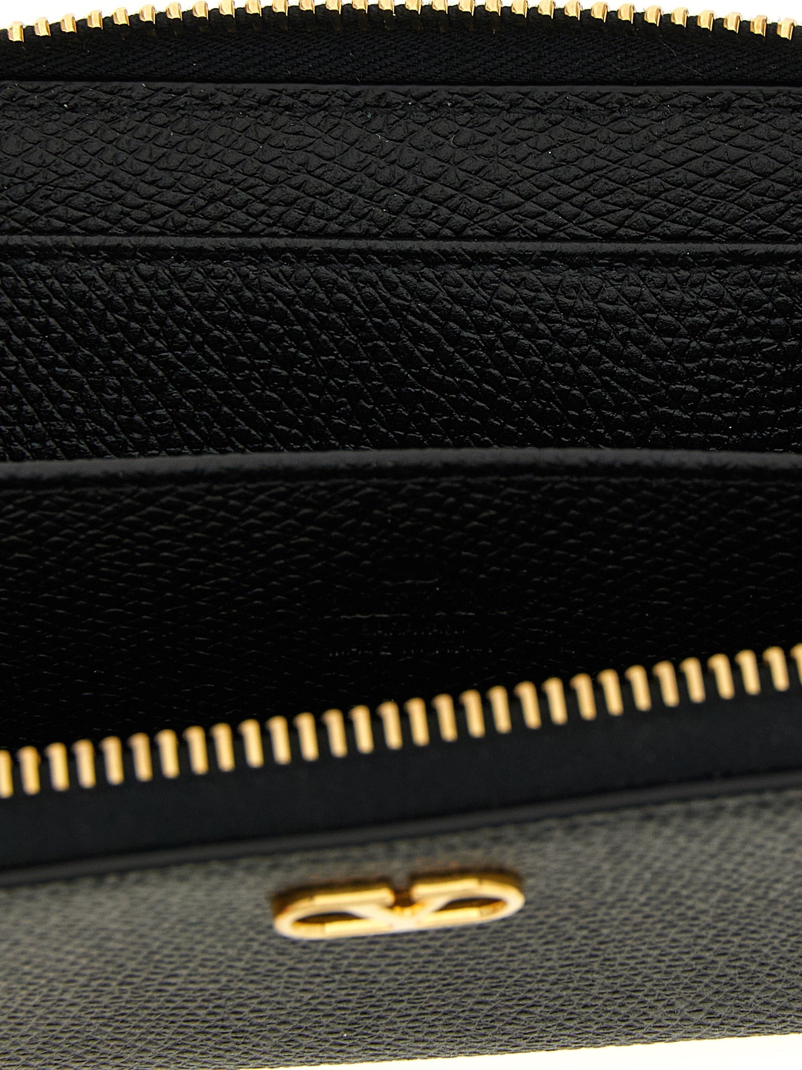 Valentino Garavani Black Calfskin Cardholder Valentino Garavani