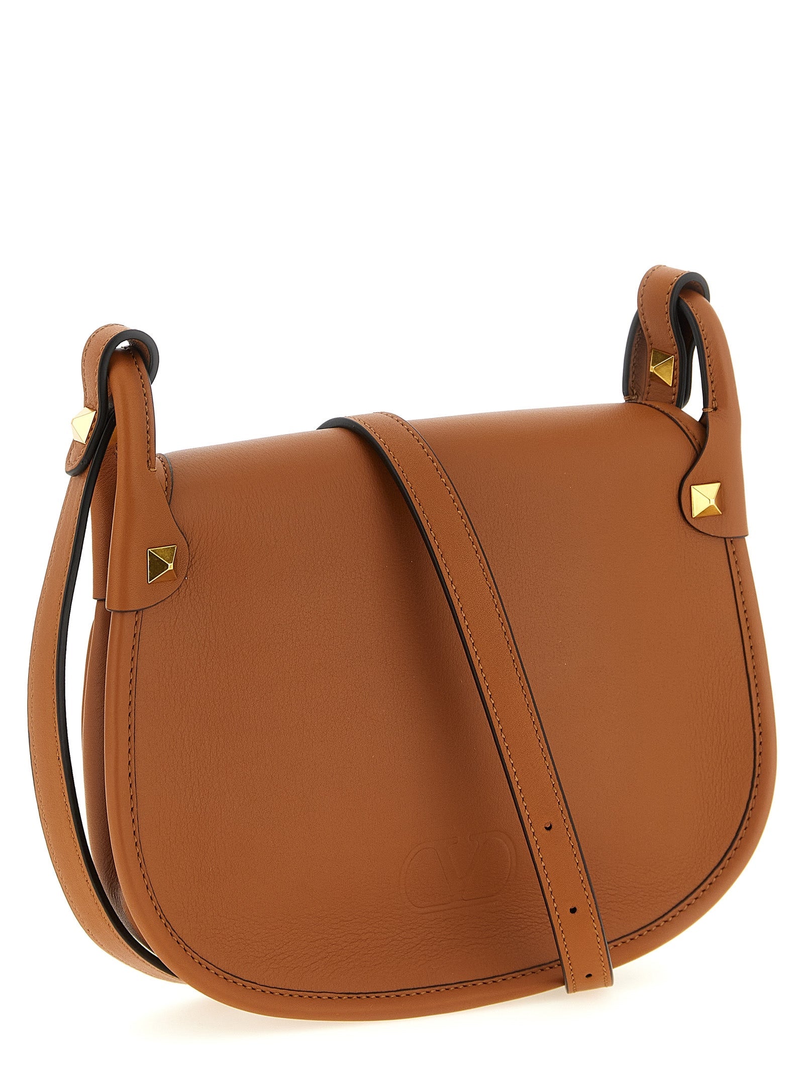 Valentino Garavani Brown Calfskin Shoulder Bag Valentino Garavani
