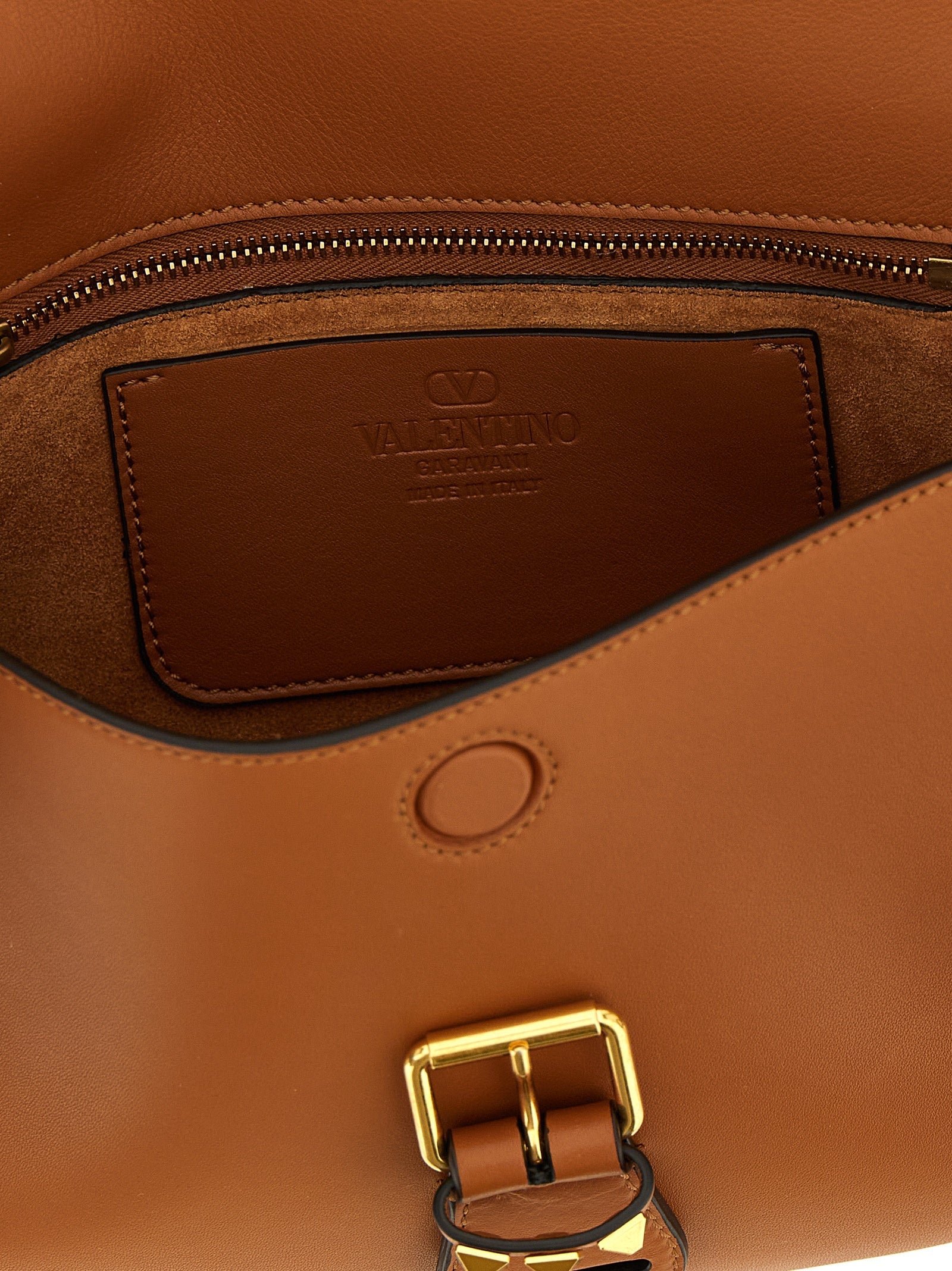 Valentino Garavani Brown Calfskin Shoulder Bag Valentino Garavani