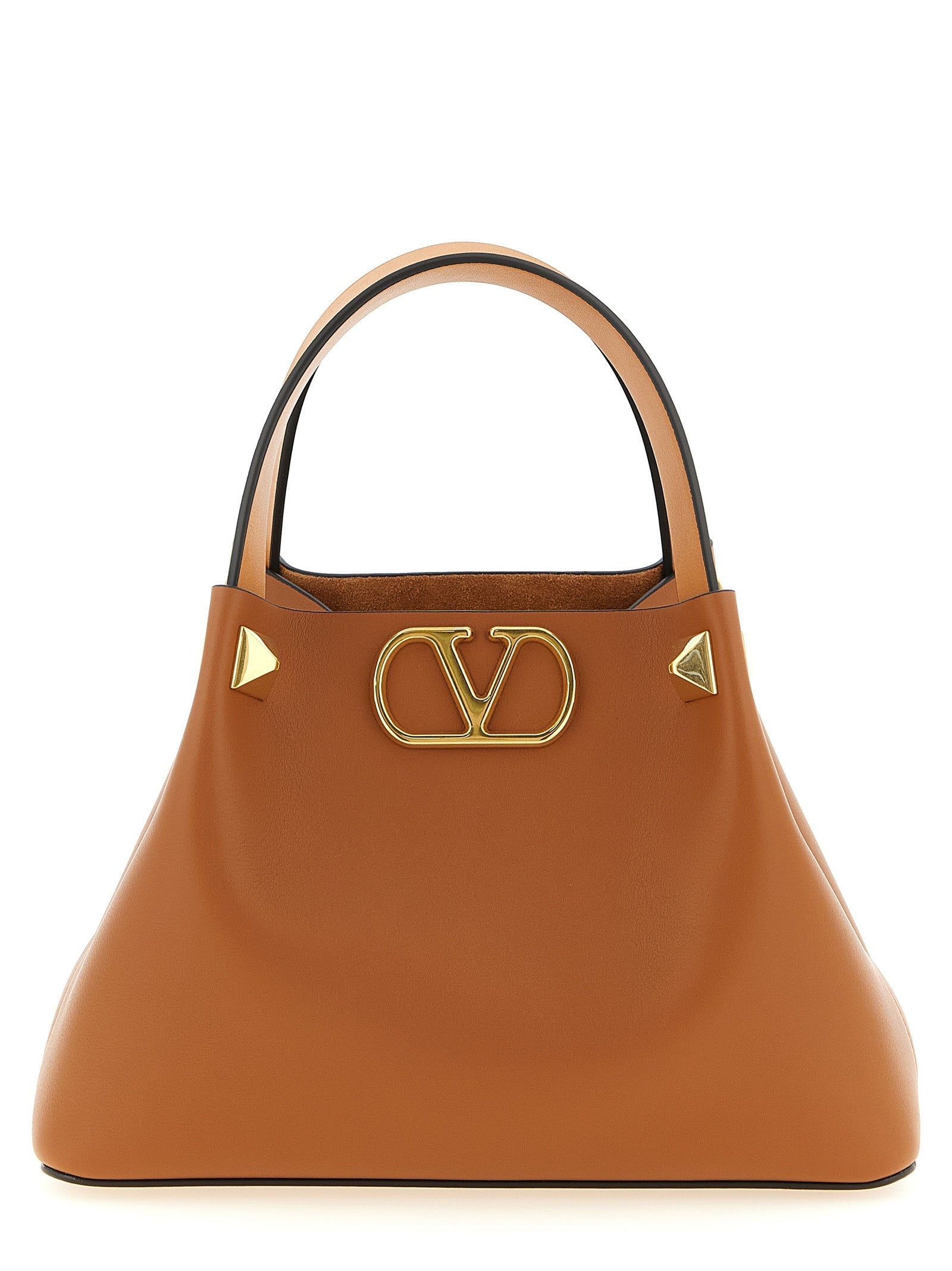 Valentino Garavani Brown Calfskin Tote Bag Valentino Garavani