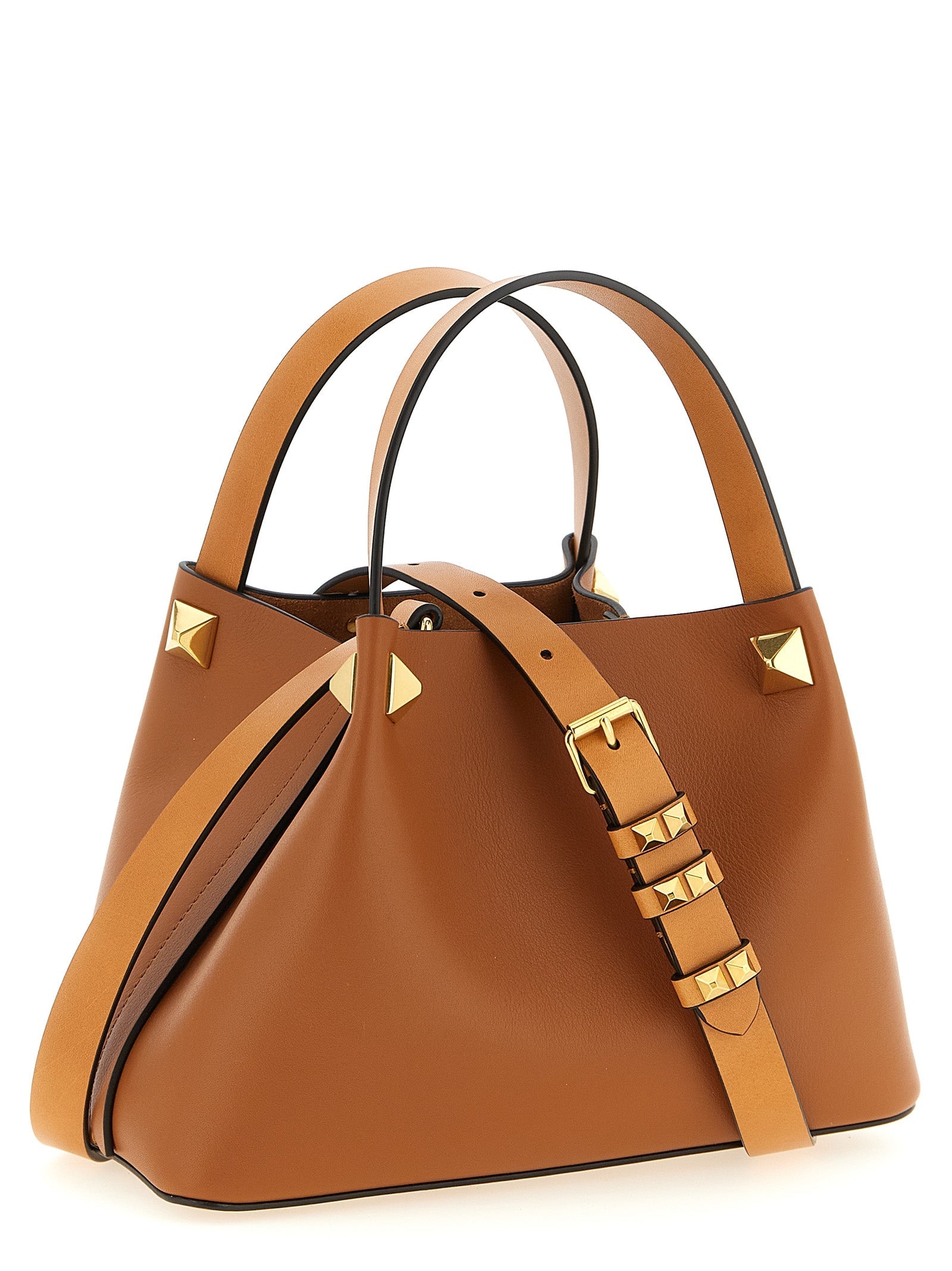 Valentino Garavani Brown Calfskin Tote Bag Valentino Garavani