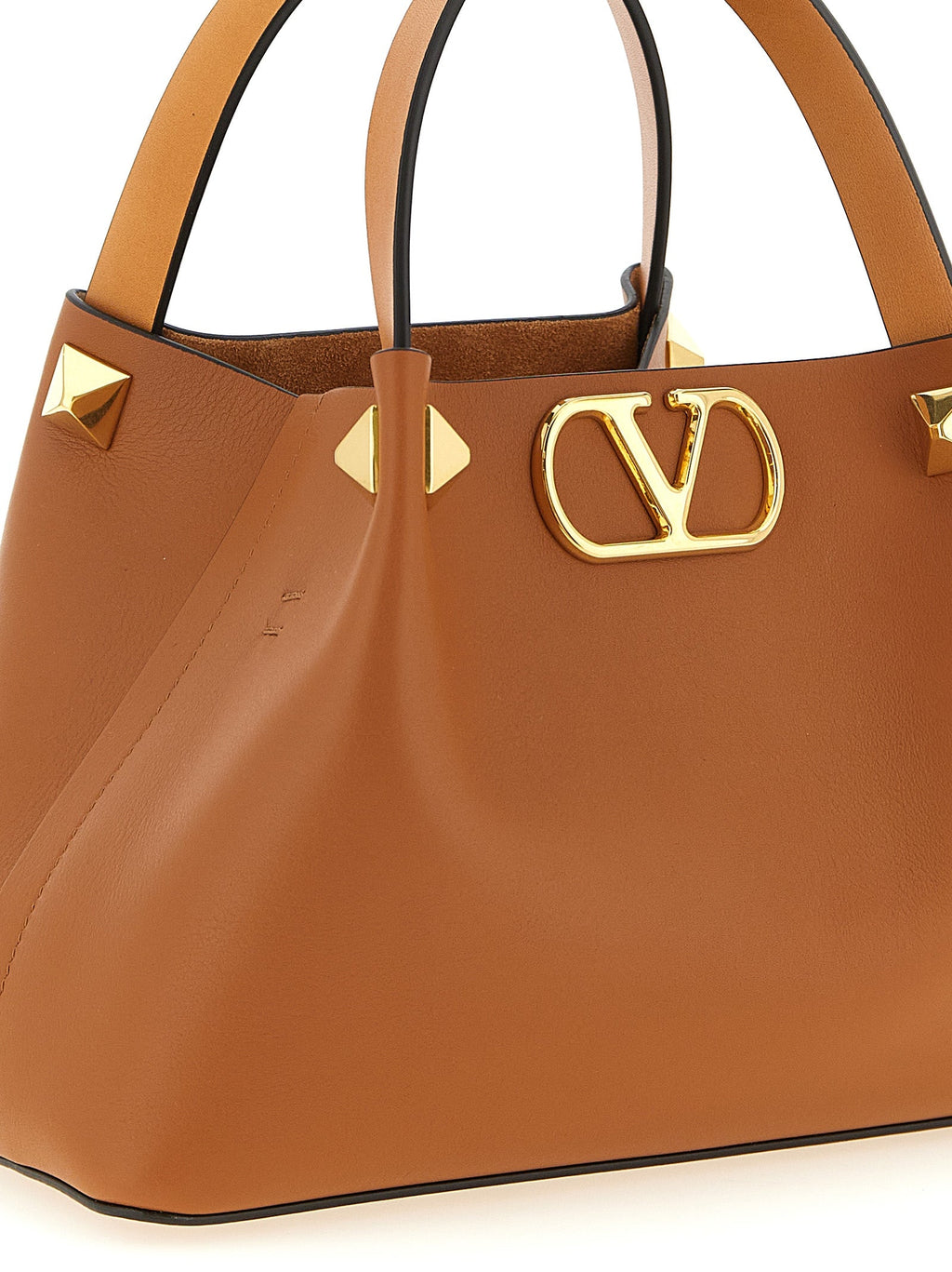 Valentino Garavani Brown Calfskin Tote Bag Valentino Garavani