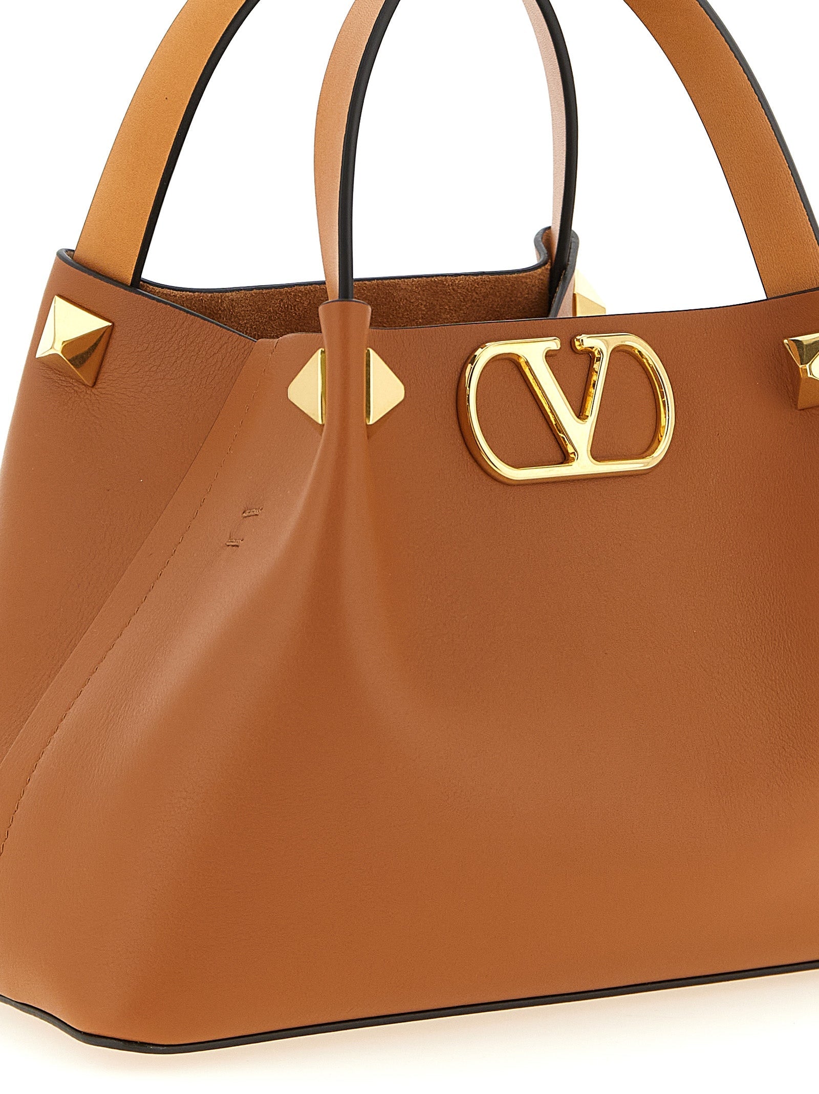 Valentino Garavani Brown Calfskin Tote Bag Valentino Garavani