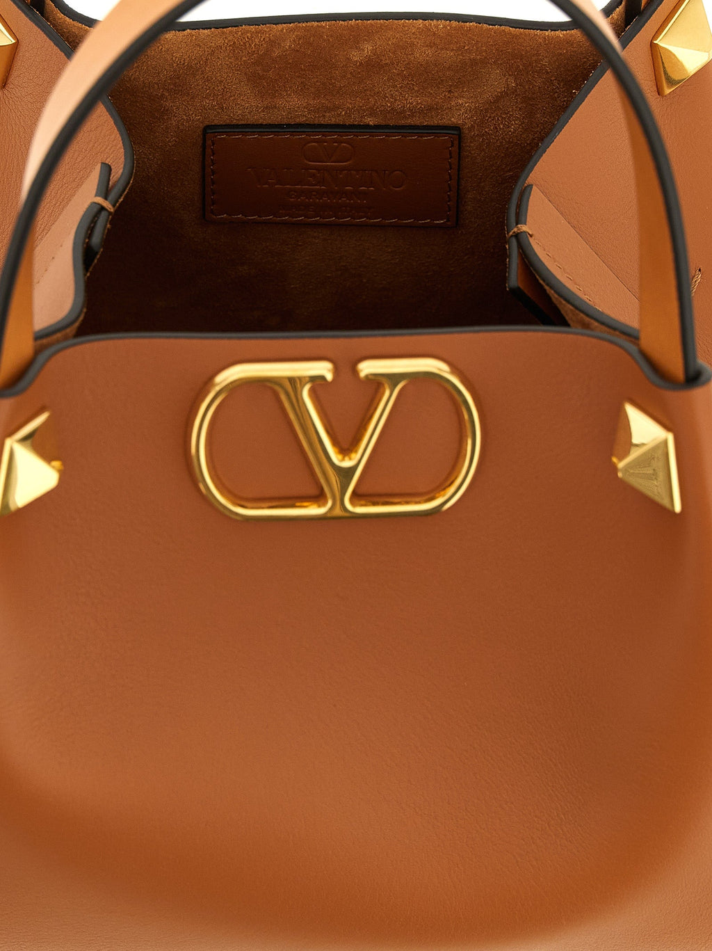 Valentino Garavani Brown Calfskin Tote Bag Valentino Garavani